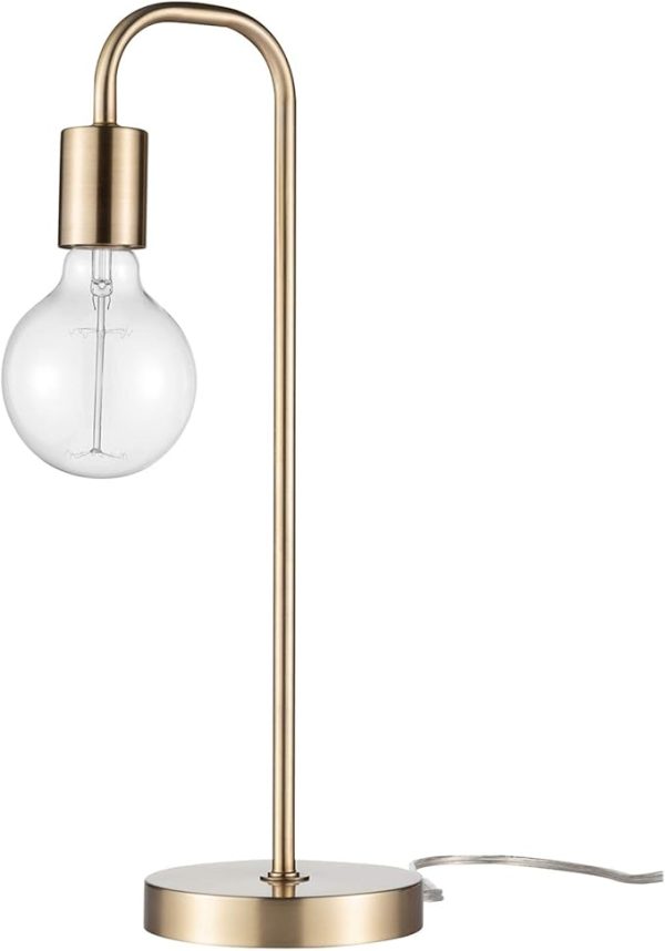 Globe Electric 67433 18" Table Lamp, Matte Brass, Table Lamp for Living Room, Home Décor, Lamps for Bedrooms, Room Décor, Nightstand, Home Improvement, Reading Lamp, E26 Base Socket, Home Décor