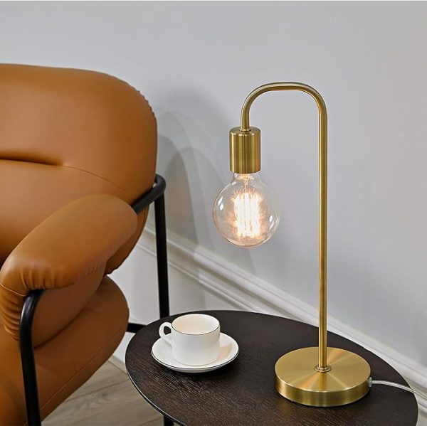 Globe Electric 67433 18" Table Lamp, Matte Brass, Table Lamp for Living Room, Home Décor, Lamps for Bedrooms, Room Décor, Nightstand, Home Improvement, Reading Lamp, E26 Base Socket, Home Décor - Image 4