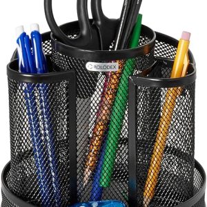 Rolodex® Mesh Spinning Sorter, 6 1/4" x 6 1/2", Black
