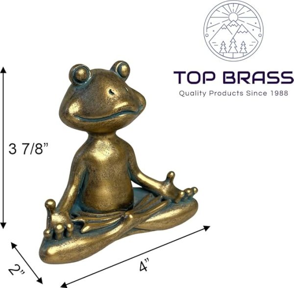 Yoga Frog Writing Pen Holder – Desktop Organizer Perfect for Display of Pens, Pencils, Paint Brushes and Letter Openers – Whimsical Conversation Starter for Home or Office Meditating Zen Figurine - Image 4