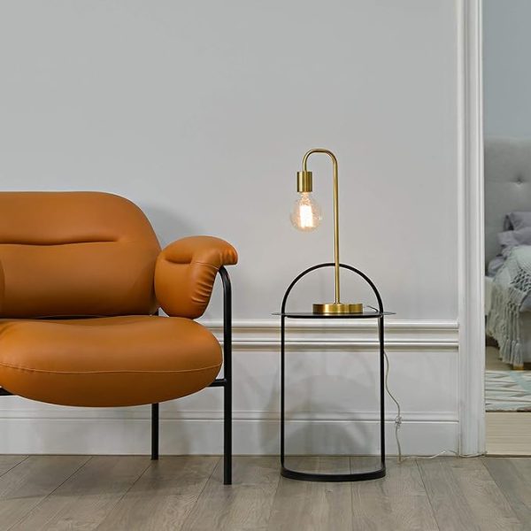 Globe Electric 67433 18" Table Lamp, Matte Brass, Table Lamp for Living Room, Home Décor, Lamps for Bedrooms, Room Décor, Nightstand, Home Improvement, Reading Lamp, E26 Base Socket, Home Décor - Image 2