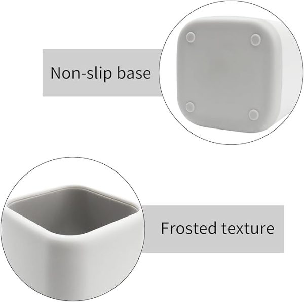 ZUFECY Pen Holder Stand for Desk, Scandinavian Design Desk Organizer Makeup Brush Holder for School, Home, Office (Gray) - Image 4