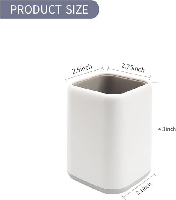 ZUFECY Pen Holder Stand for Desk, Scandinavian Design Desk Organizer Makeup Brush Holder for School, Home, Office (Gray) - Image 5